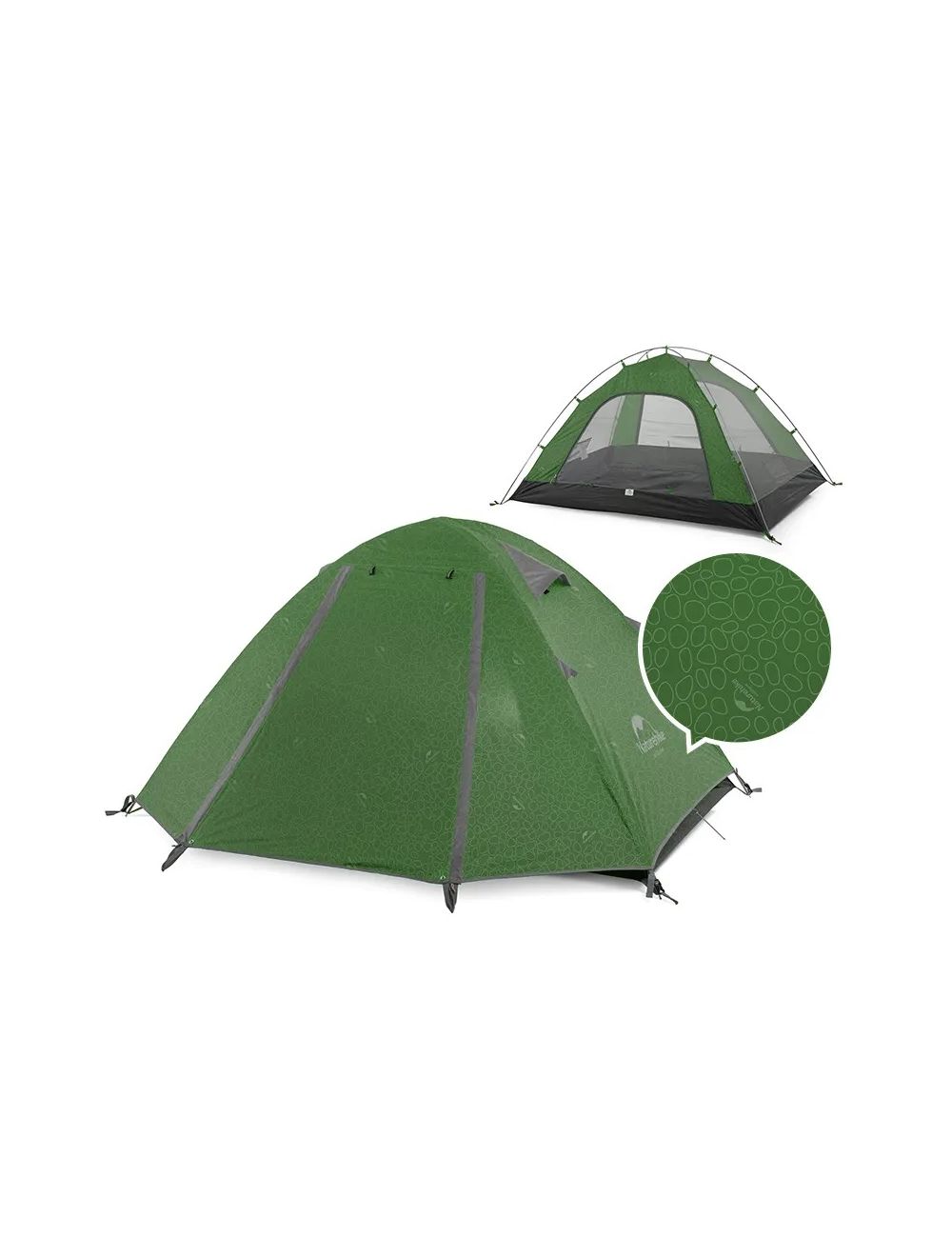 NATUREHIKE Namiot P-Series 3 UV forest green
