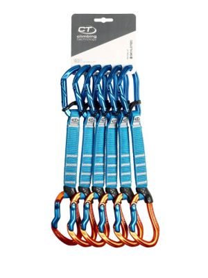 CLIMBING TECHNOLOGY Zestaw ekspresów Morfo Set UL Pro 17cm blue orange 6 pack